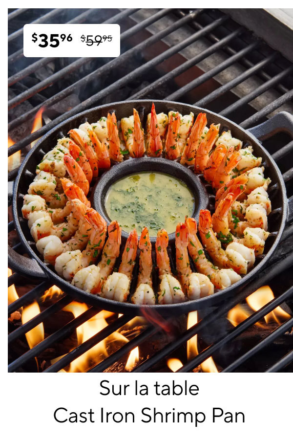 Sur la table Cast Iron Shrimp Pan