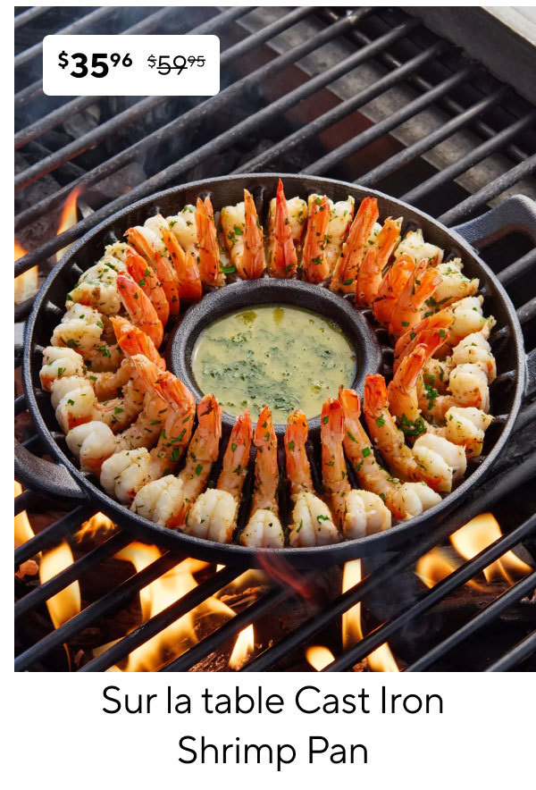 Sur la table Cast Iron Shrimp Pan