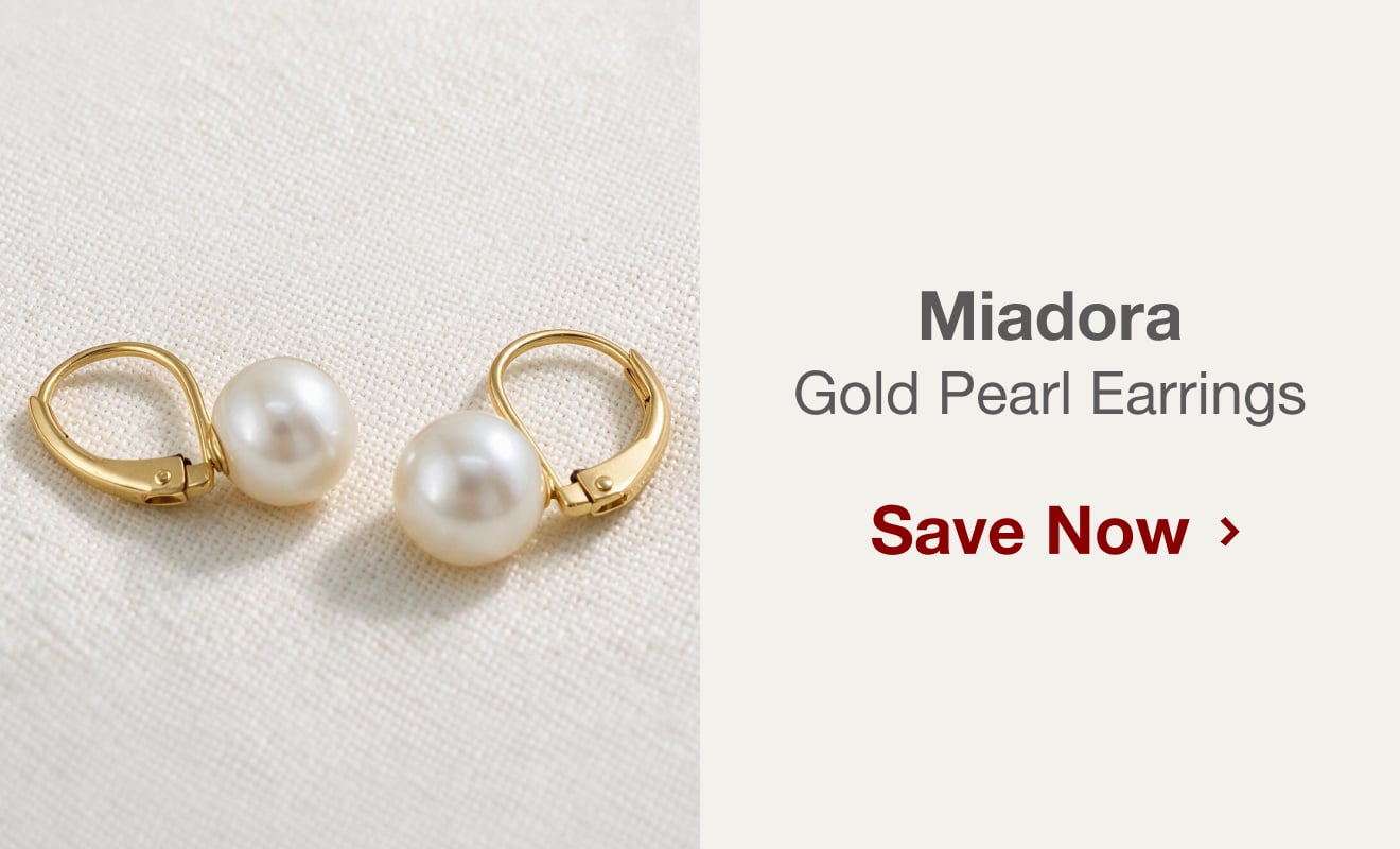 Miadora 10k Yellow Gold White Cultured Freshwater Pearl Earrings