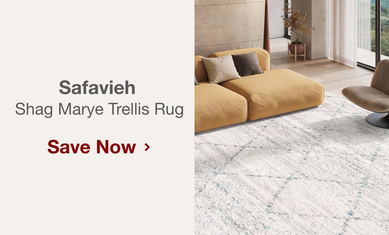 SAFAVIEH Fontana Shag Marye Modern Trellis 2-inch Thick Rug