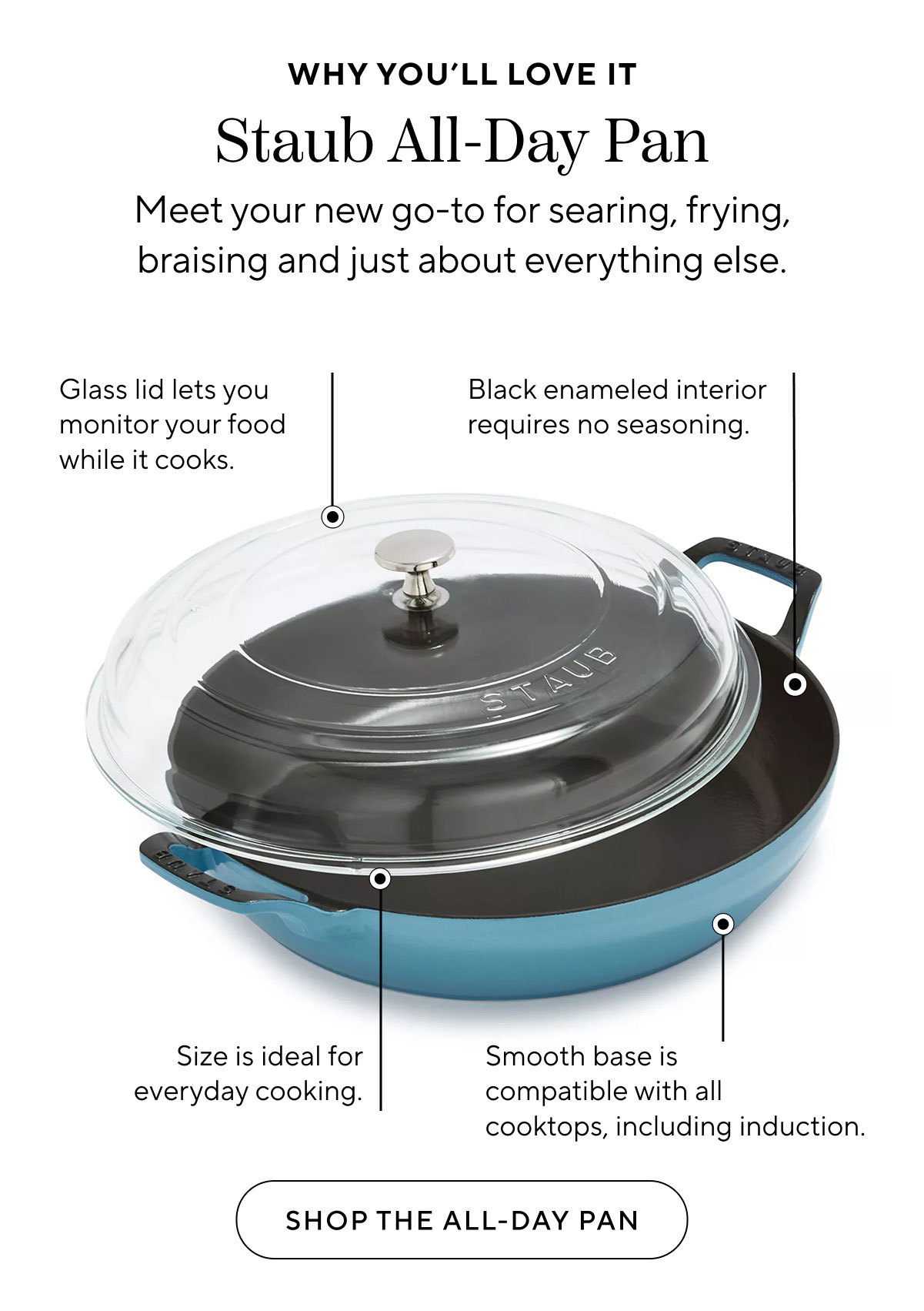 Staub Heritage All-Day Pan With Domed Glass Lid