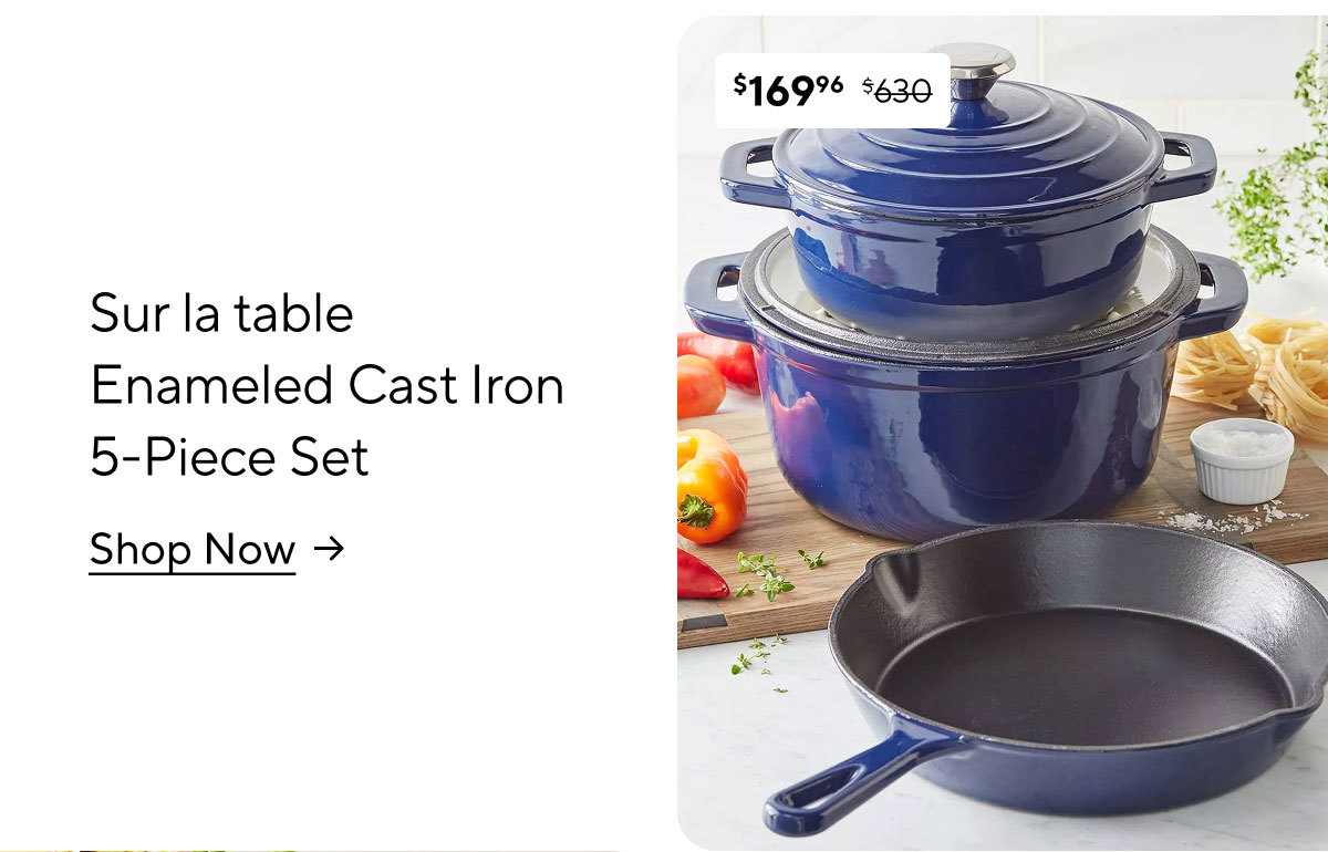 Sur la table Enameled Cast Iron 5-Piece Set