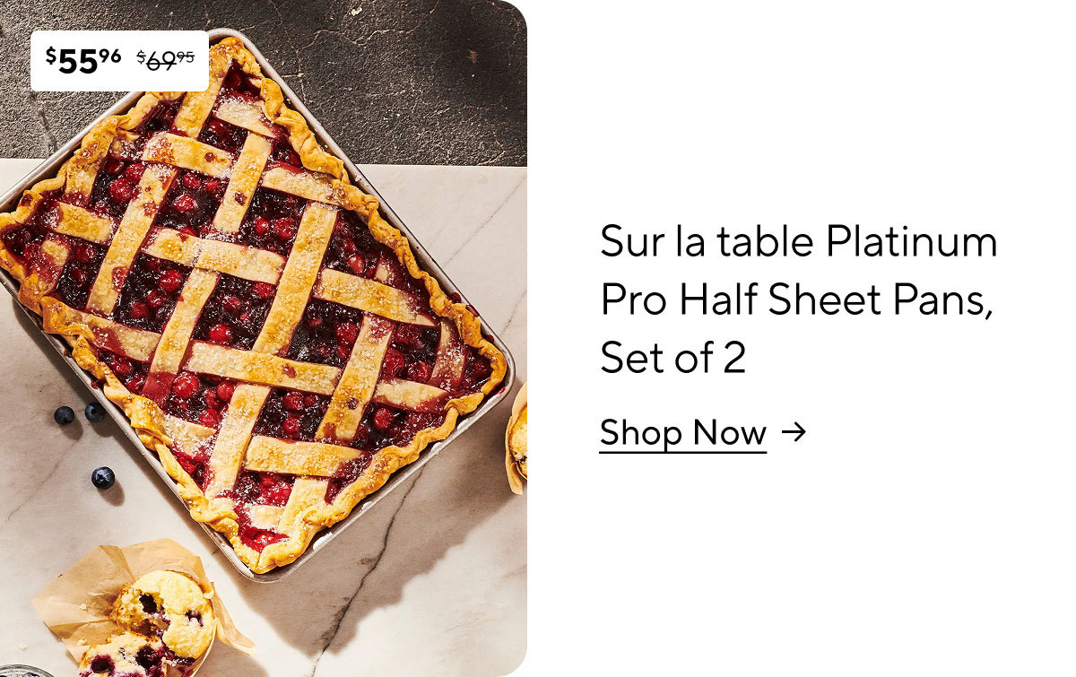 Sur la table Platinum Pro Half Sheet Pans, Set of 2
