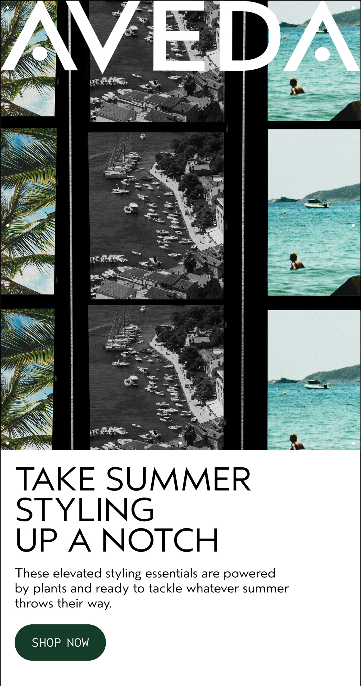 AVEDA | TAKE SUMMER STYLING UP A NOTCH | These elevated styling essentials are powered by plants and ready to tackle whatever summer throws their way. | SHOP NOW