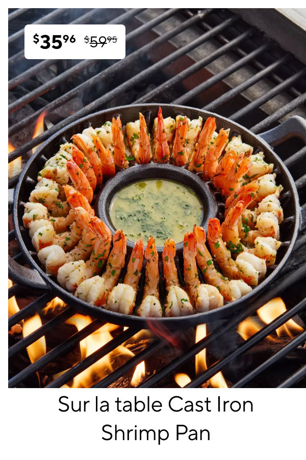 Sur la table Cast Iron Shrimp Pan