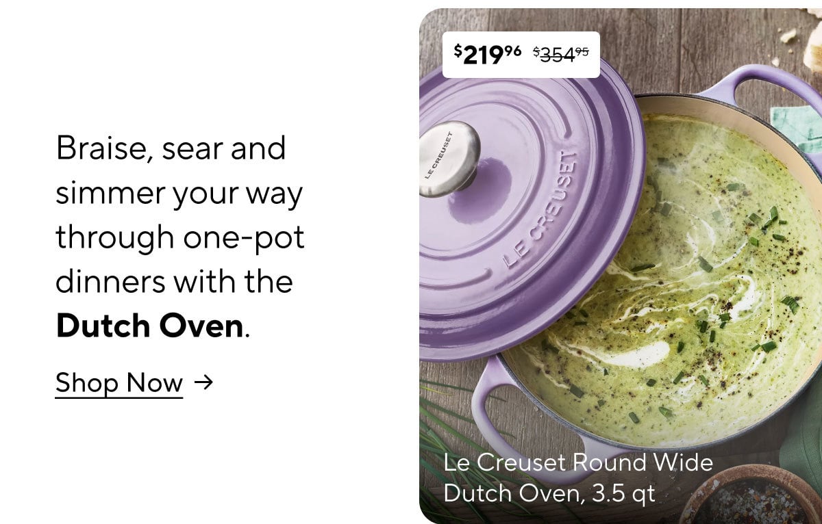 Le Creuset Round Wide Dutch Oven, 3.5 qt