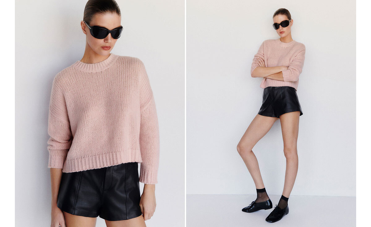 Cleo Cashmere Cropped Crew