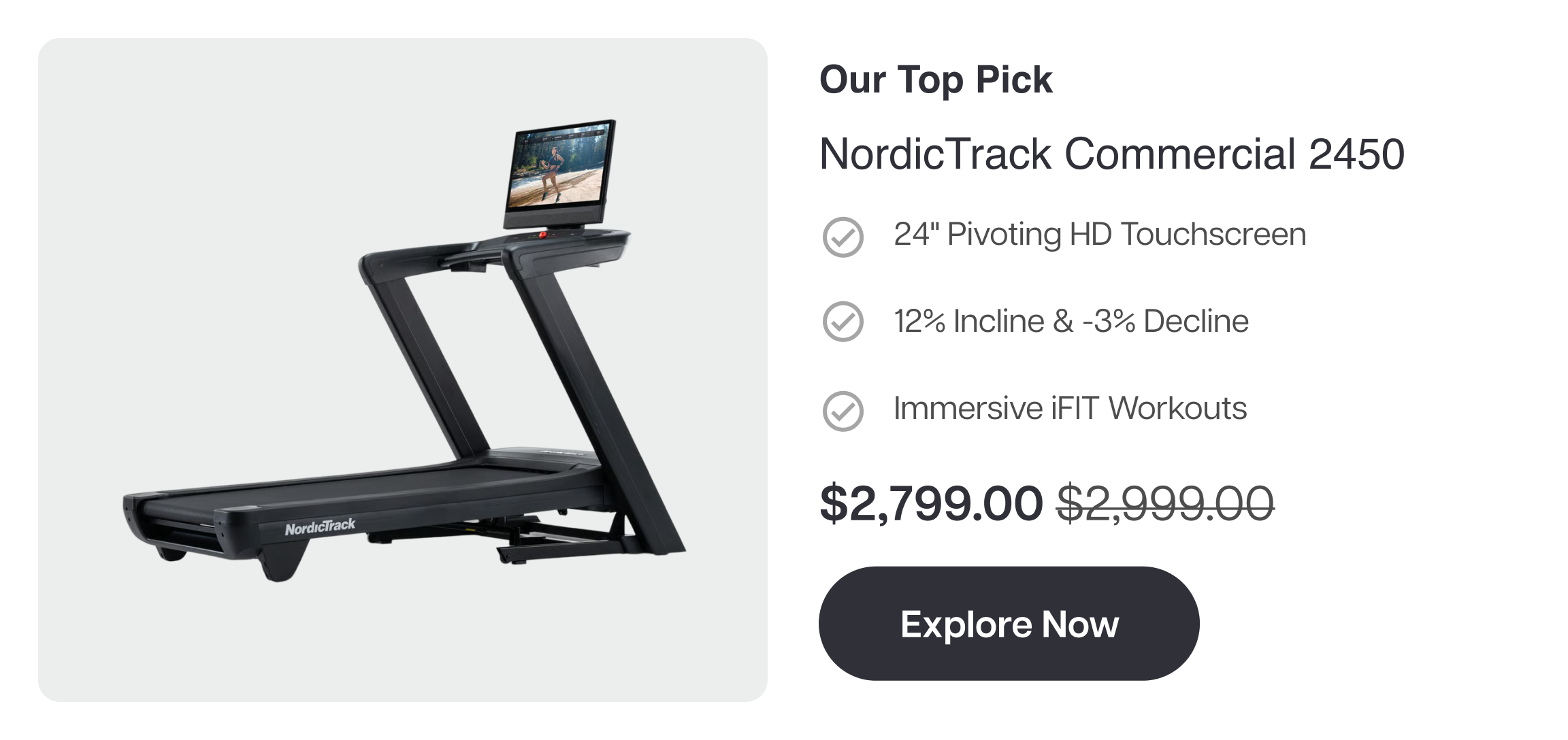 Our Top Pick NordicTrack Commercial 2450 ✓ 24 Our Top Pick NordicTrack Commercial 2450 ✓ 24