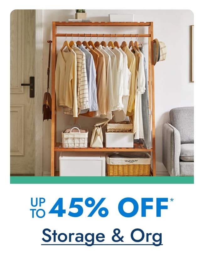 Up to 45% off Storage & Organization