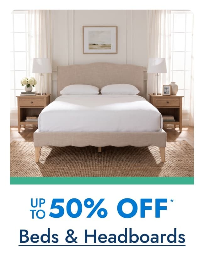 Up to 50% off Beds & Headboards