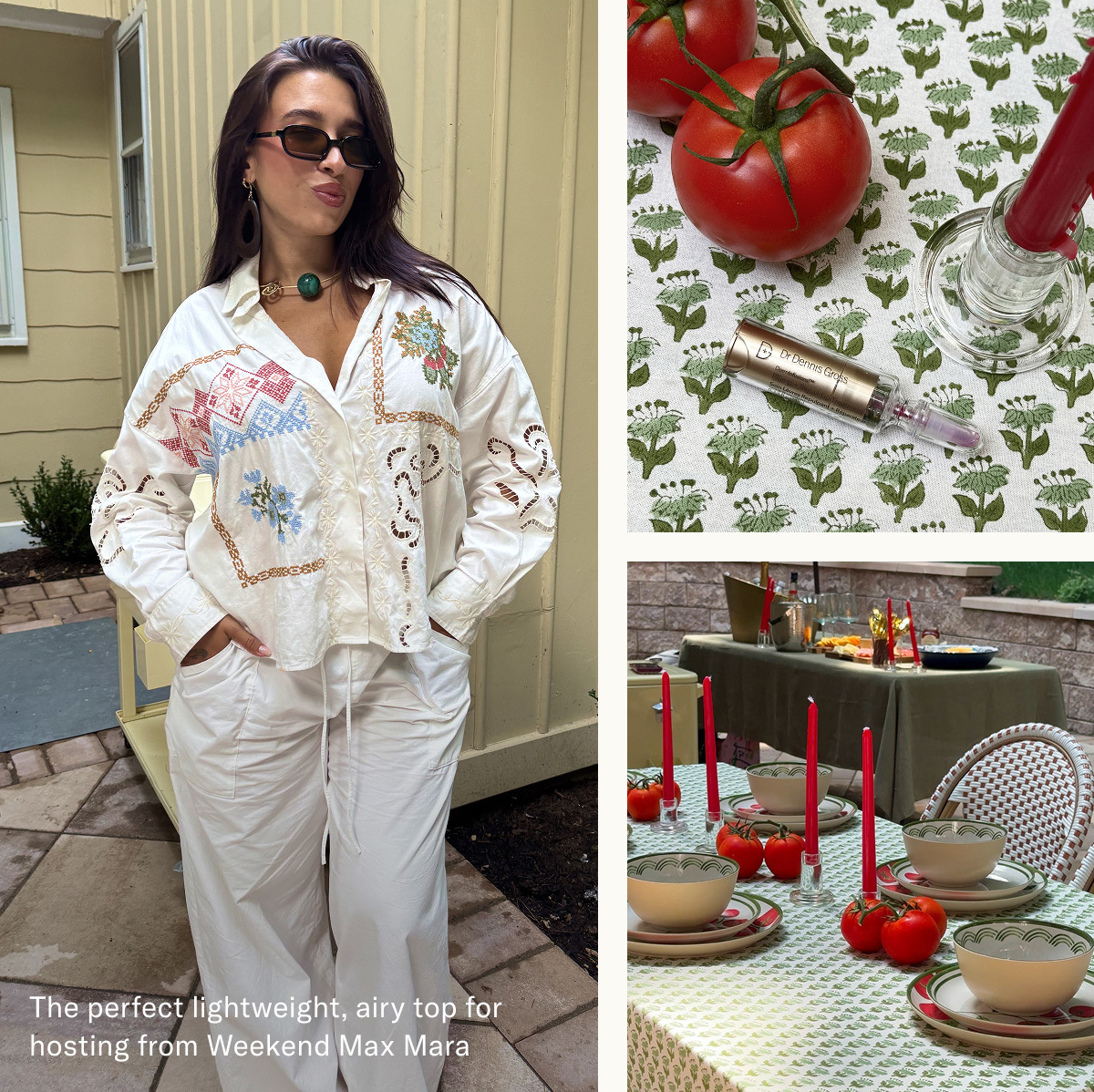 The perfect lightweight, airy top for hosting from Weekend Max Mara