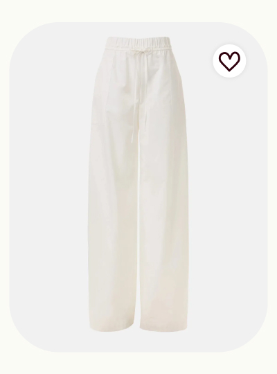 Mid Rise Cotton Drawstring Pants