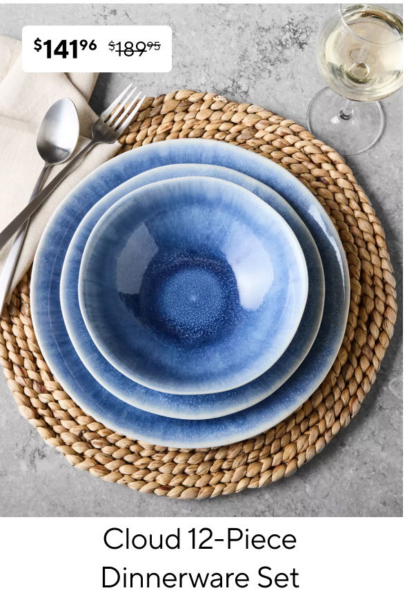 Sur la table Cloud 12-Piece Dinnerware Set