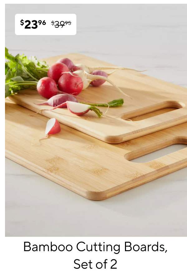 Sur la table Bamboo Cutting Boards, Set of 2