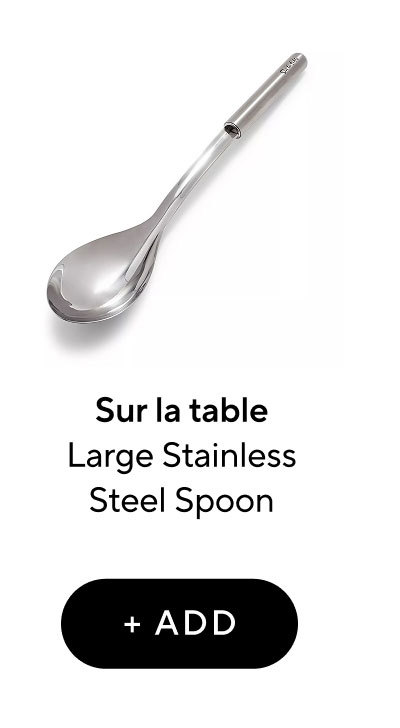 Sur la table Large Stainless Steel Spoon
