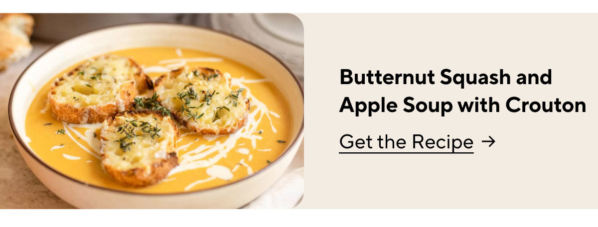 Butternut Squash And Apple Soup With Crouton