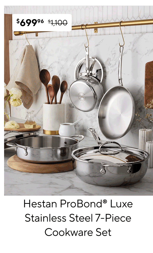 Hestan ProBond® Luxe Stainless Steel 7-Piece Cookware Set