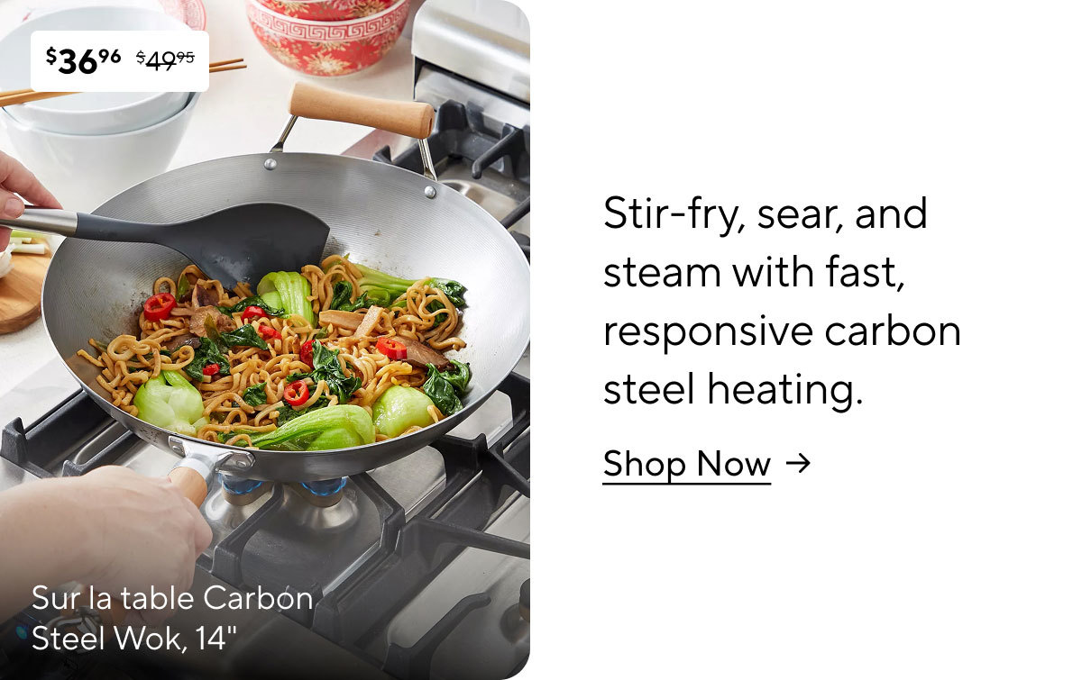 Sur la table Carbon Steel Wok, 14
