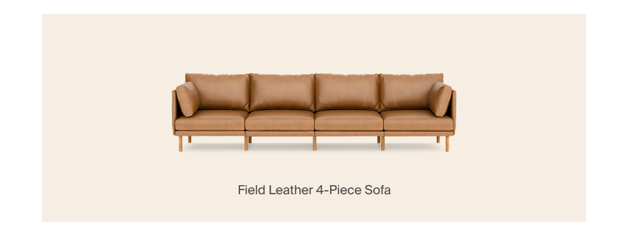Field Leather 4-Piece Sofa