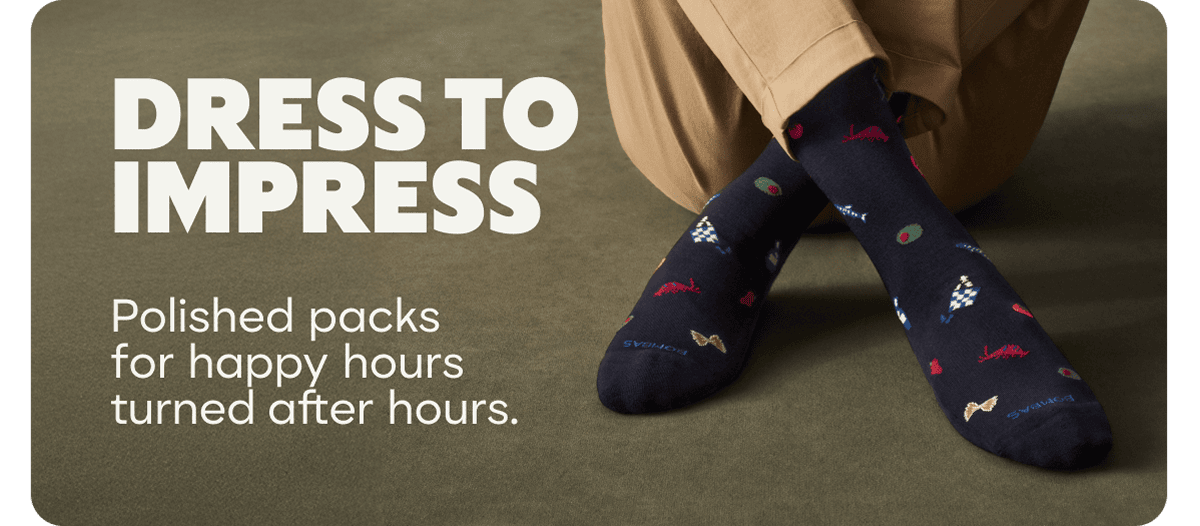 DRESS TO IMPRESS. Polished packs for happy hours turned after hours.