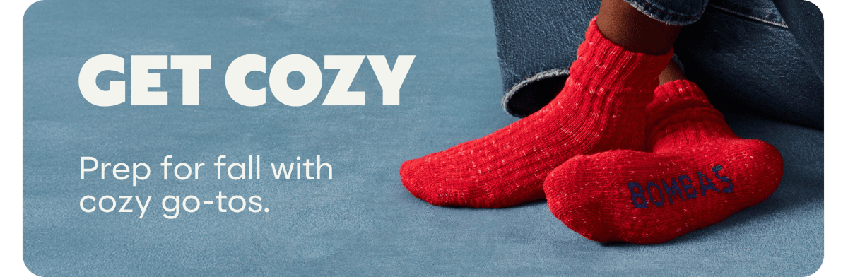 GET COZY. Prep for fall with cozy go-tos.