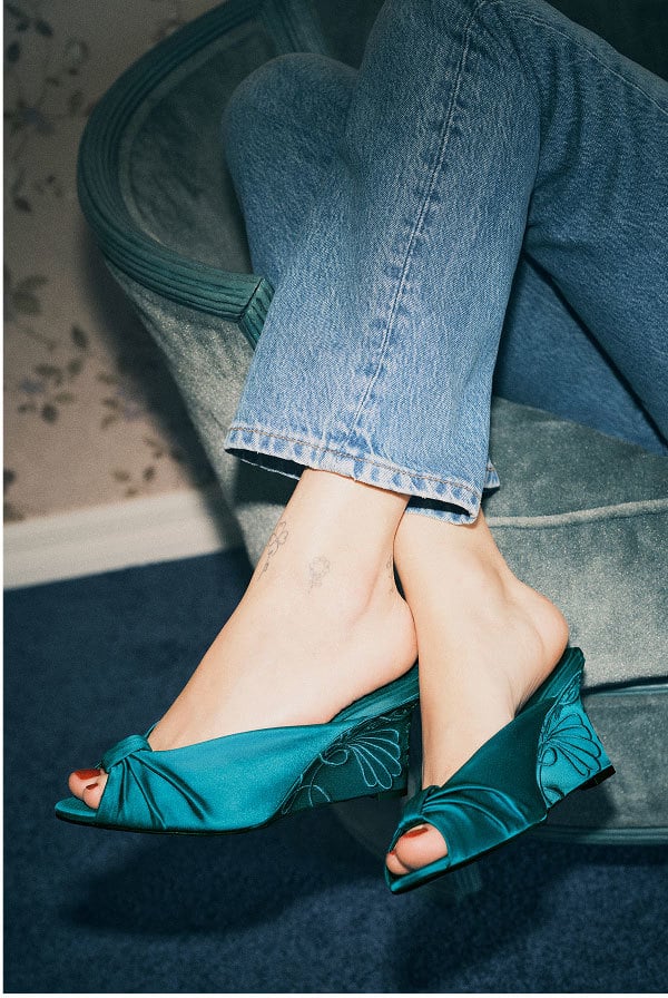 Enya Satin Wedge