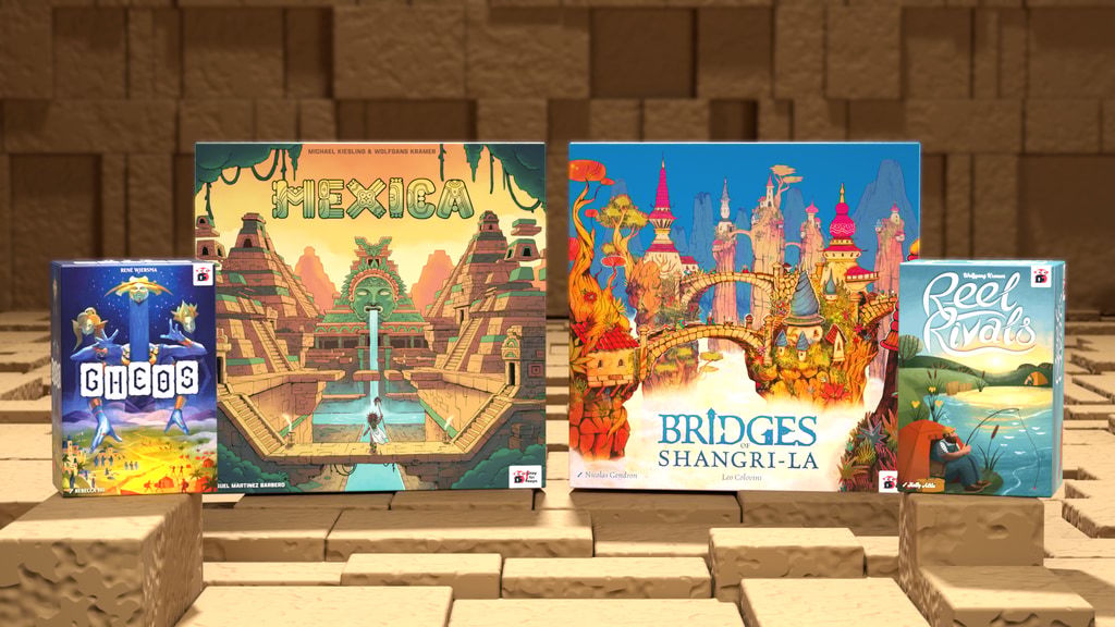 Mexica, Bridges of Shangri-la, Gheos, and Reel Rivals