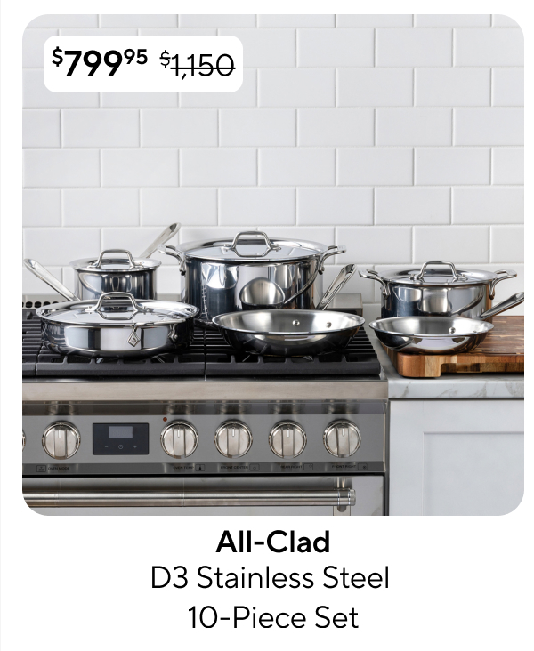 All-Clad D3 Stainless Steel 10-Piece Set    