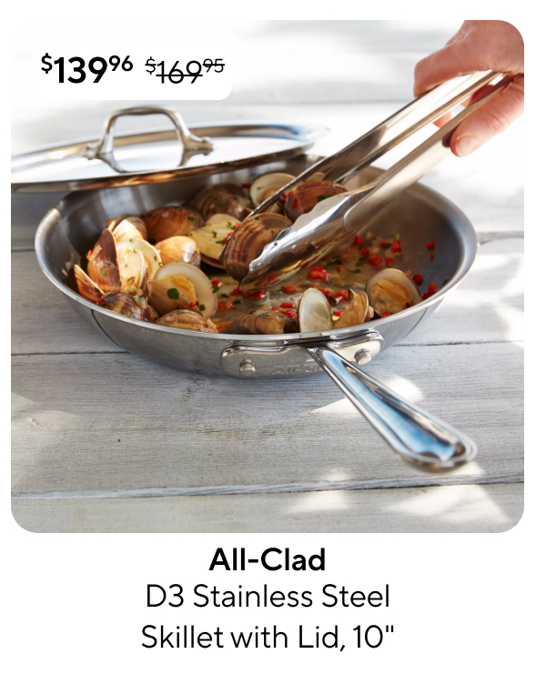 All-Clad D3 Stainless Steel Skillet with Lid