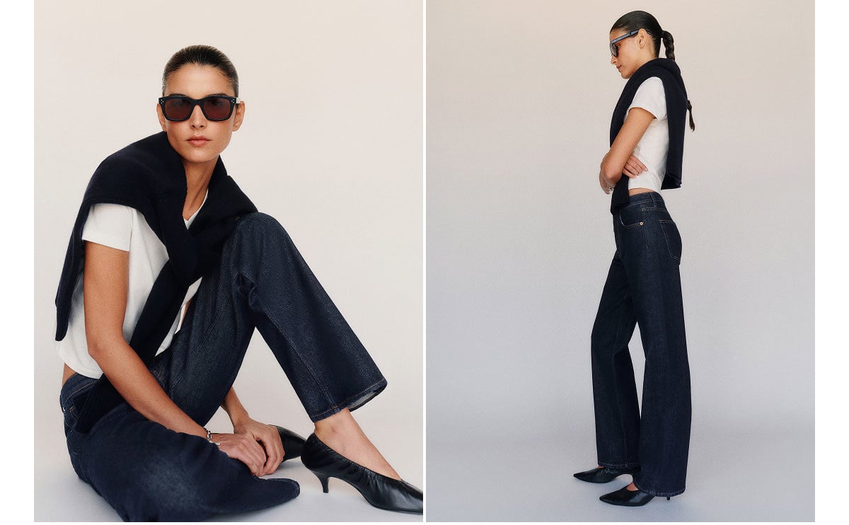 Miles Stretch Mid Rise Straight Leg Jeans