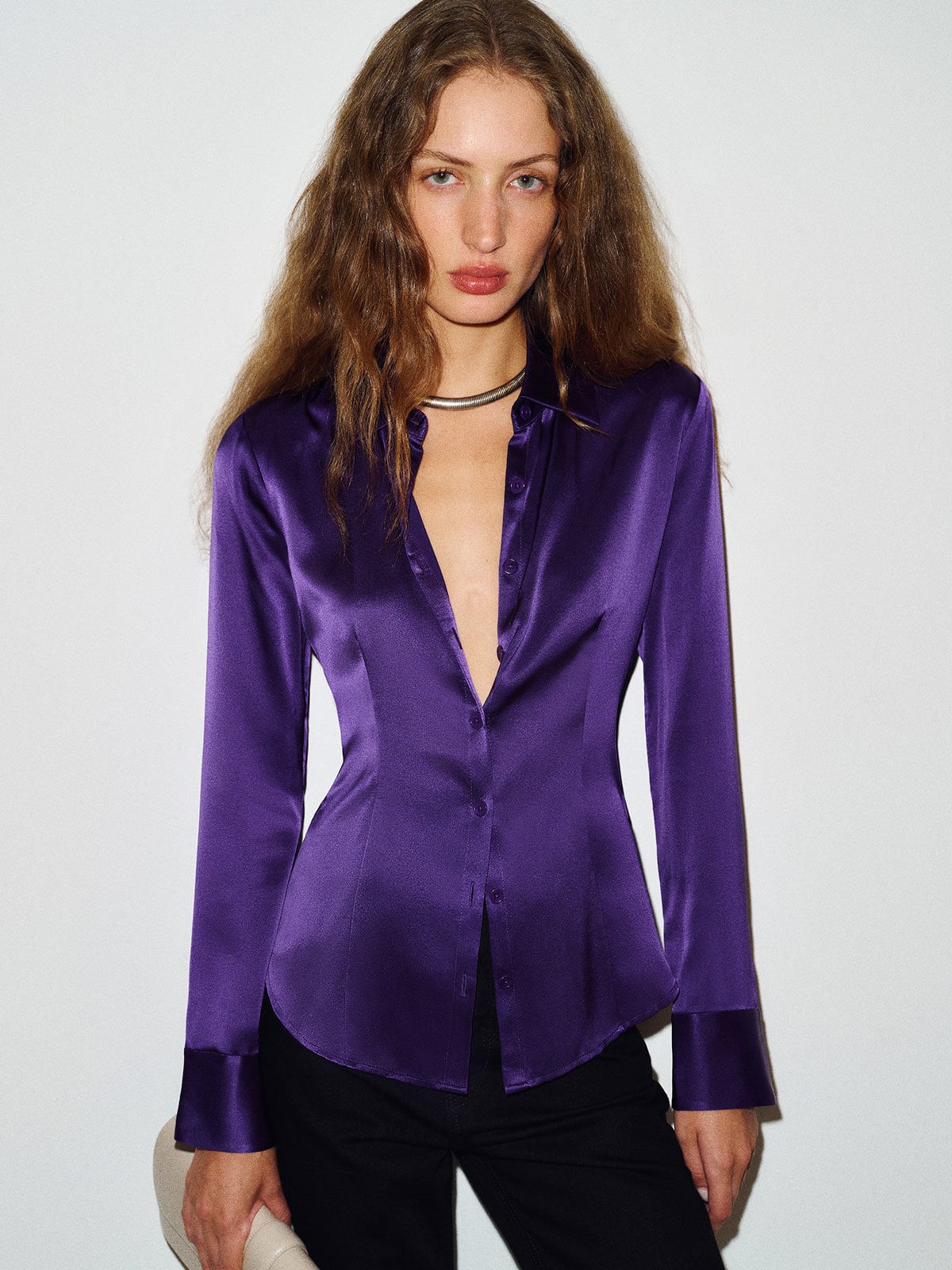 Raya Fitted Silk Shirt