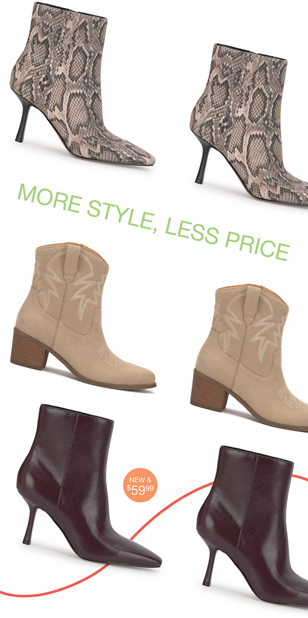 More Style, Less Price | New & $59.99