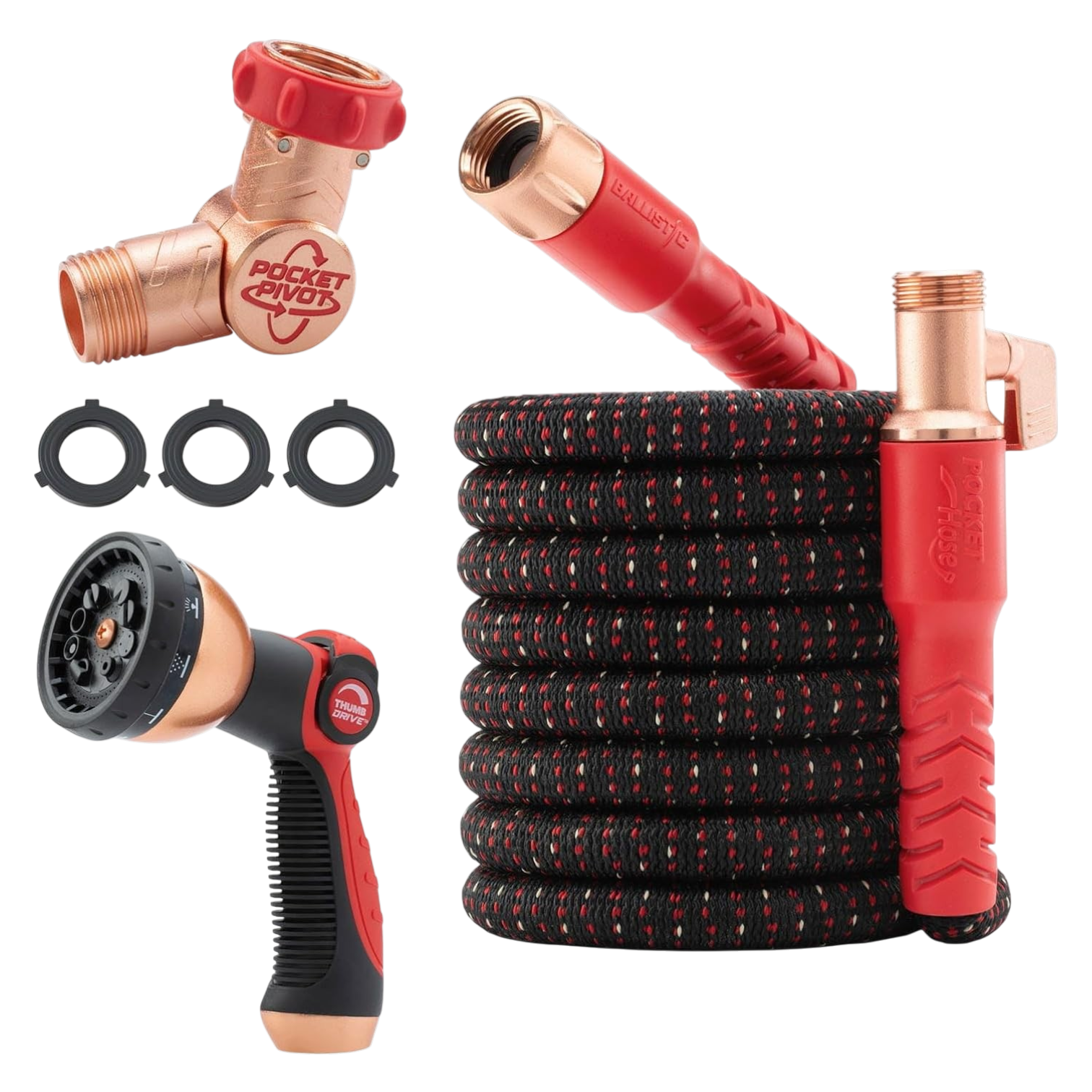 Pocket Hose Ballistic 50-Foot Expandable Garden Hose