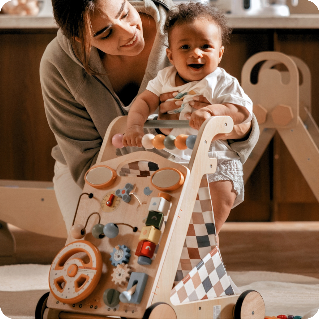 Grownsy wooden baby walker