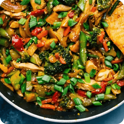 a stir fry is one of the best rotisserie chicken recipes