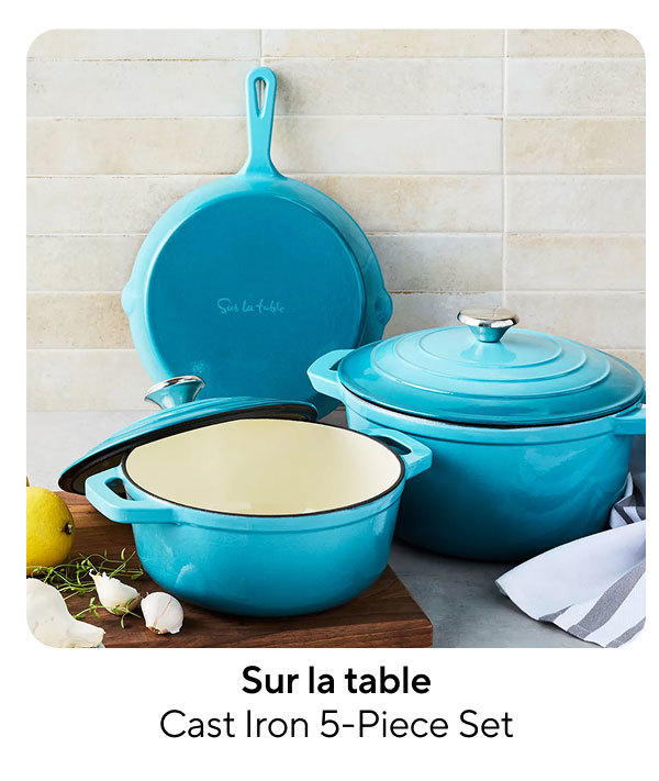Sur La Table Enameled Cast Iron 5-Piece Set