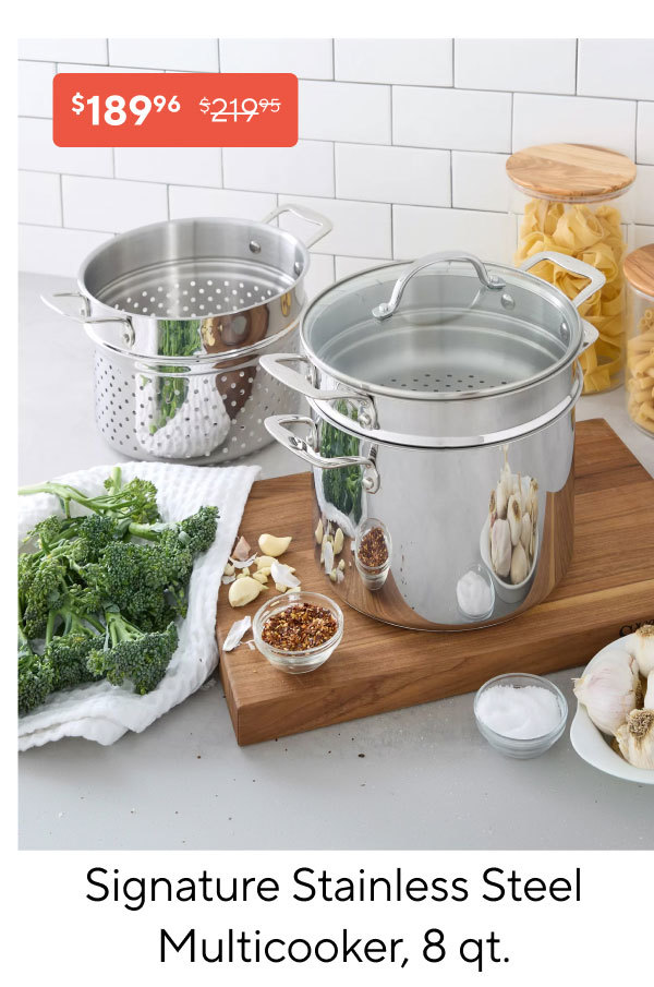 Sur la table Signature Stainless Steel Multicooker, 8 qt.
