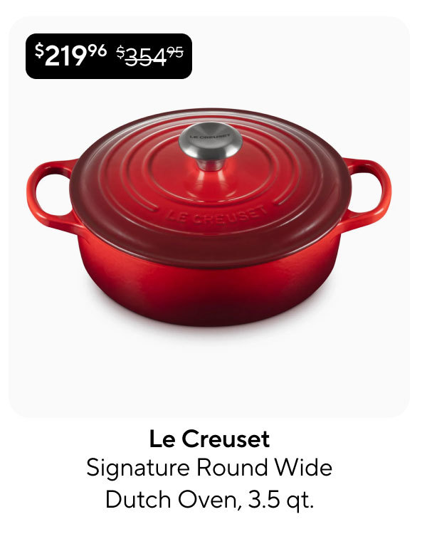 Le Creuset Signature Round Wide Dutch Oven, 3.5 qt