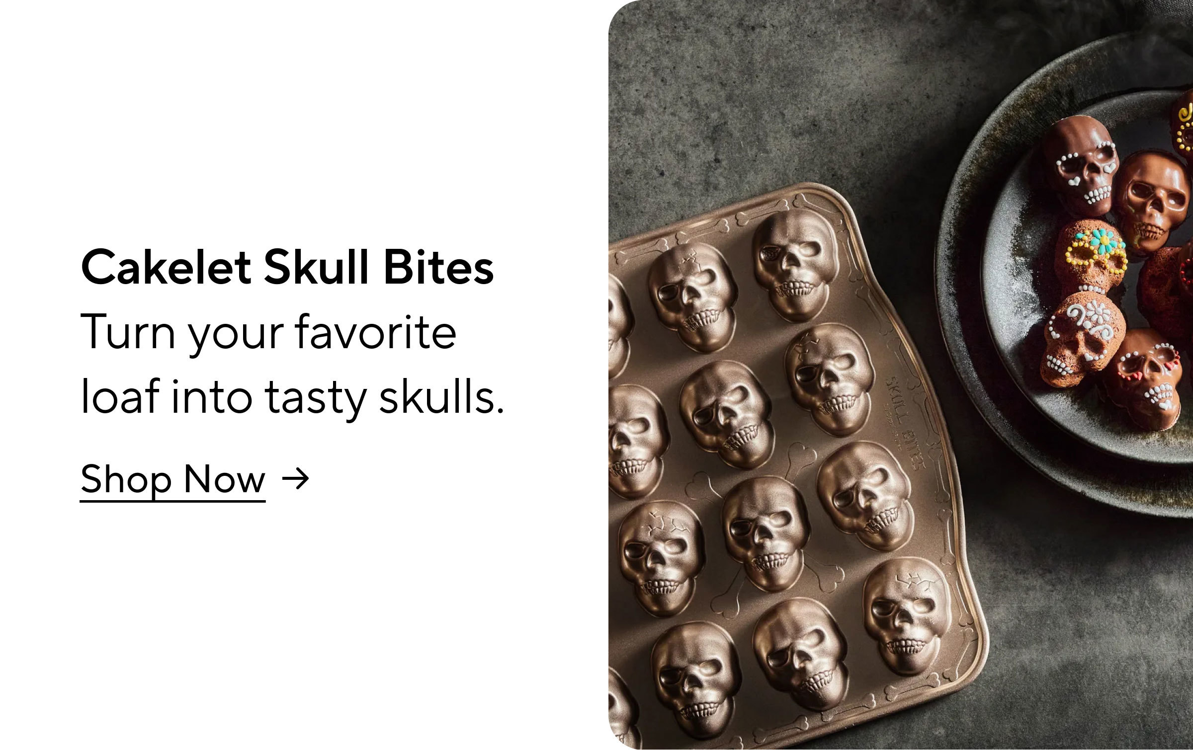 Nordic Ware Skull Bites Cakelet Pan