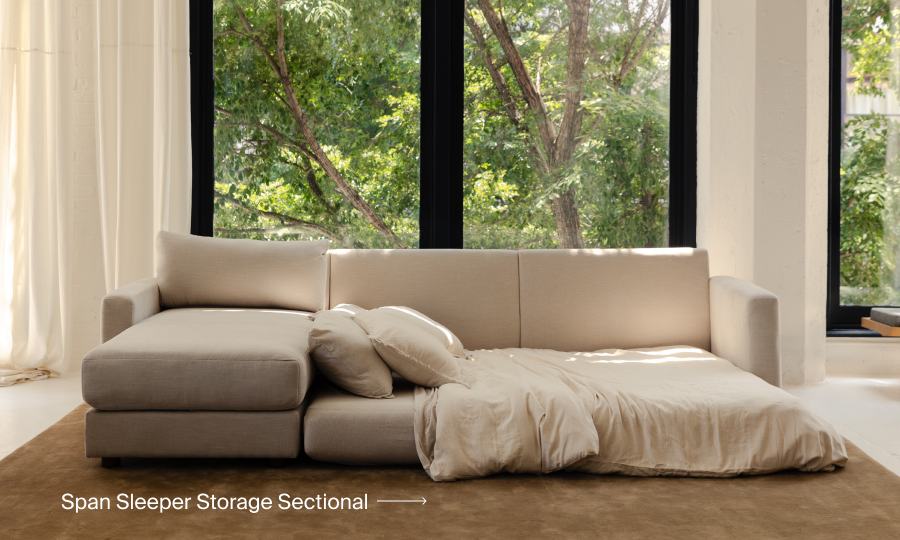Span Sleeper Storage Sectional