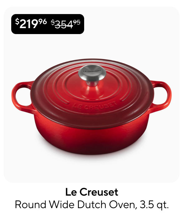 Le Creuset Round Wide Dutch Oven, 3.5 qt.