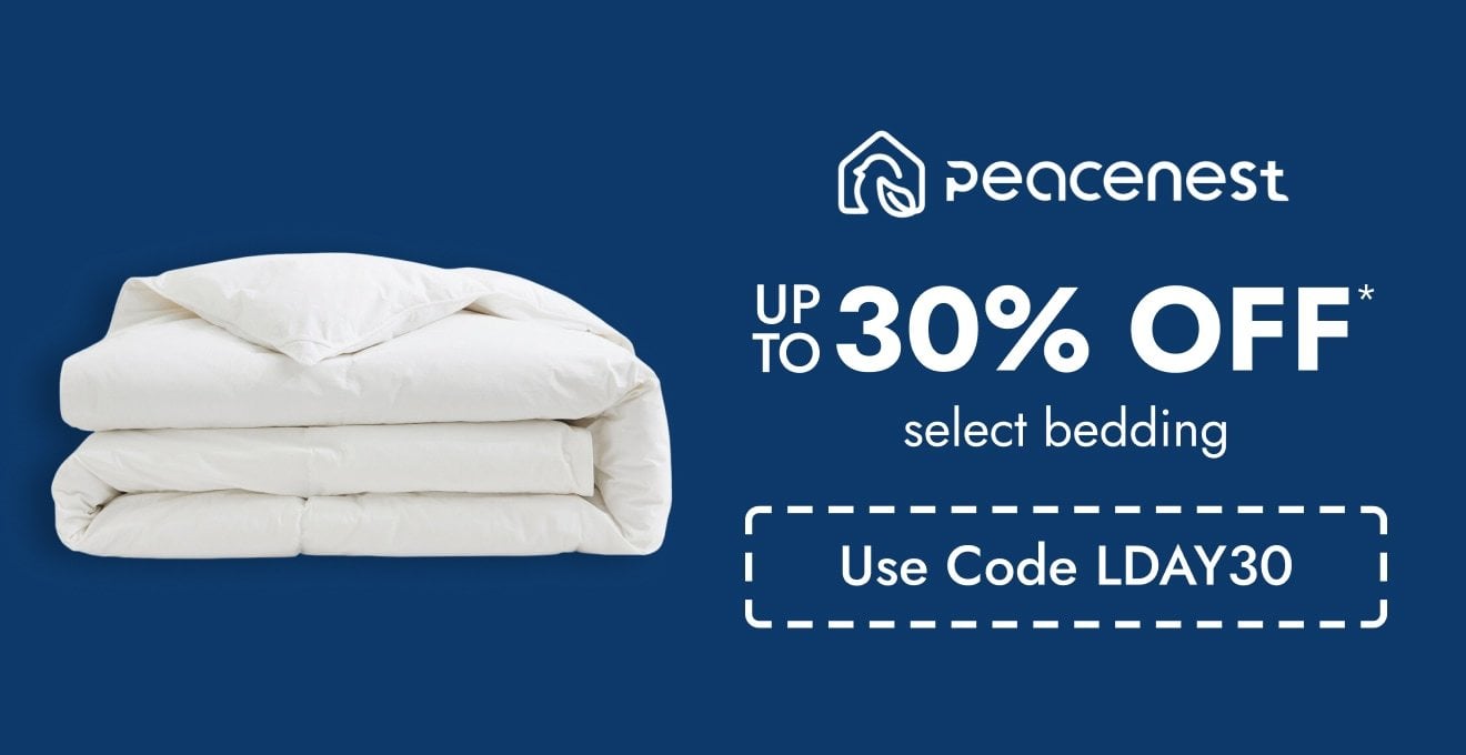 Up to 30% off Select Bedding by Puredown & Peacenest