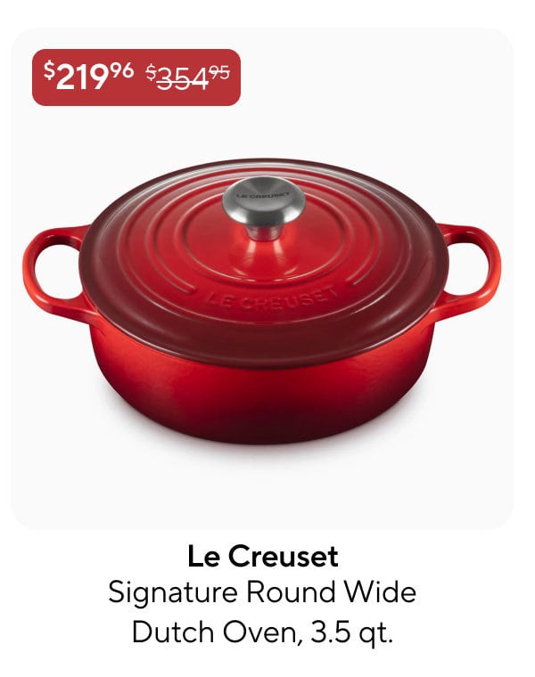 Le Creuset Signature Round Wide Dutch Oven, 3.5 qt.