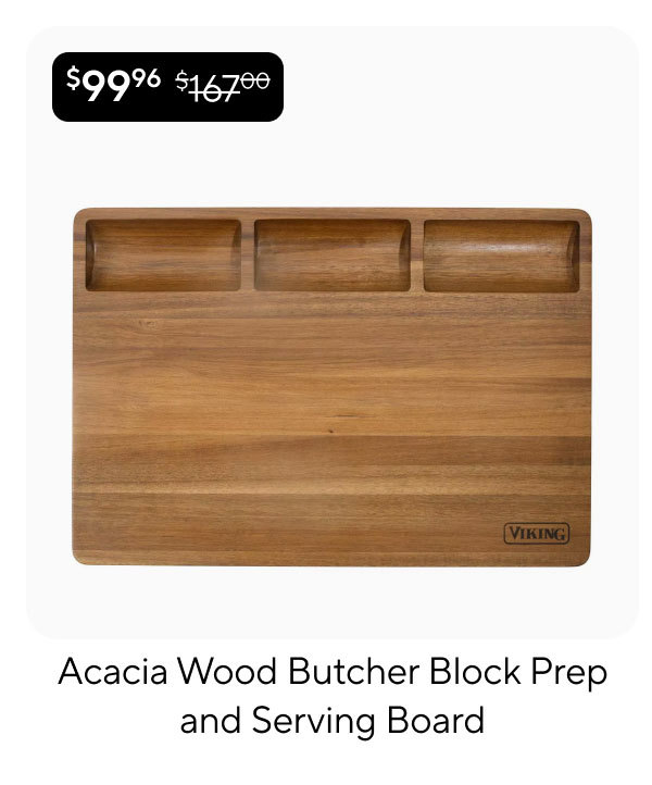 Acacia Wood Butcher Block Prep and Serving Board