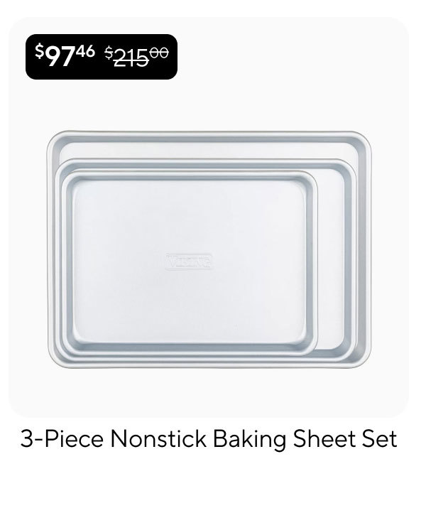 3-Piece Nonstick Baking Sheet Set