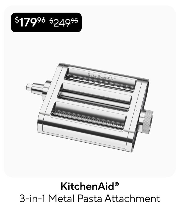 KitchenAid® 3-in-1 Metal Pasta Attachment