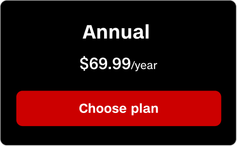 Annual $69.99/year. Choose Plan