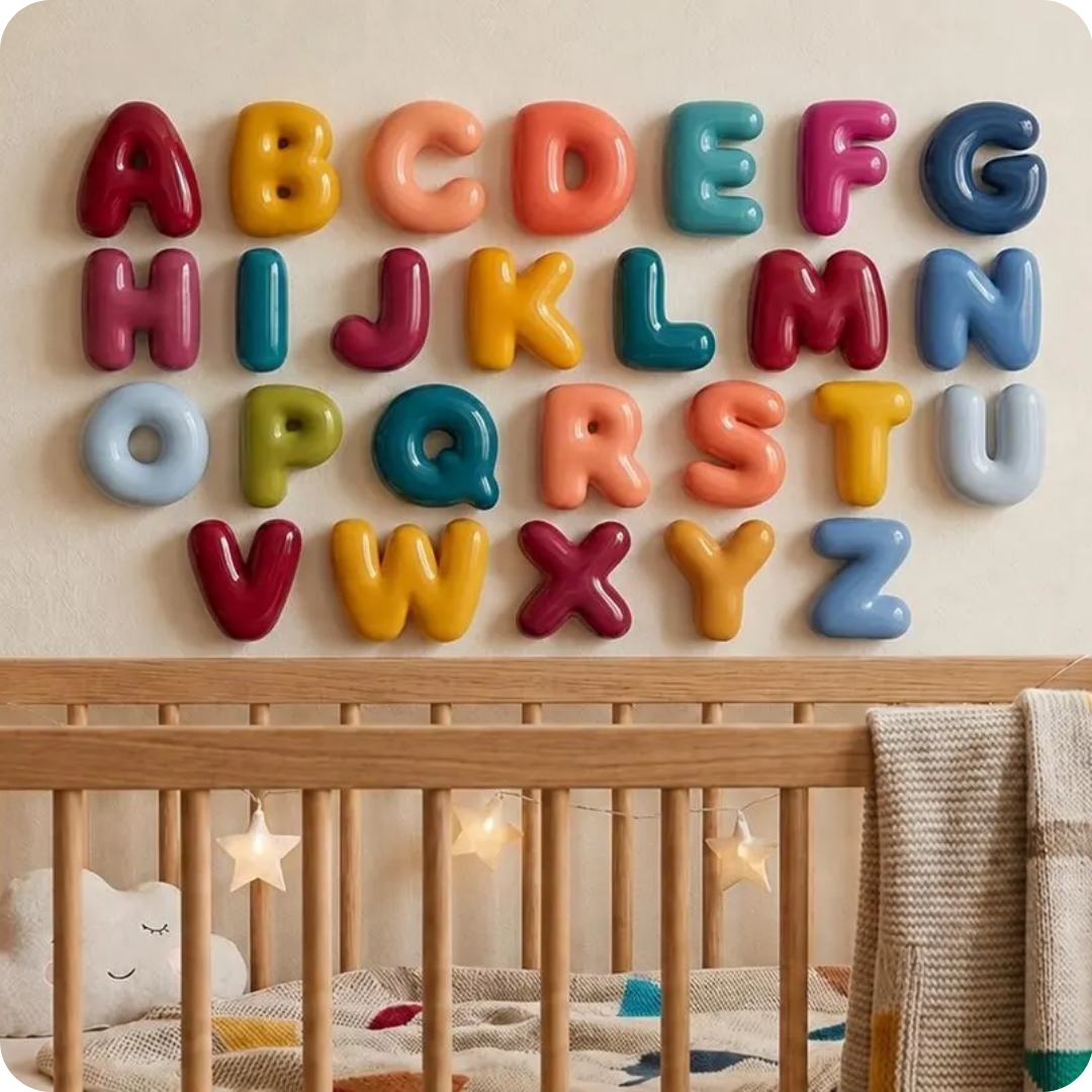 Personalized 3D ceramic bubble letters