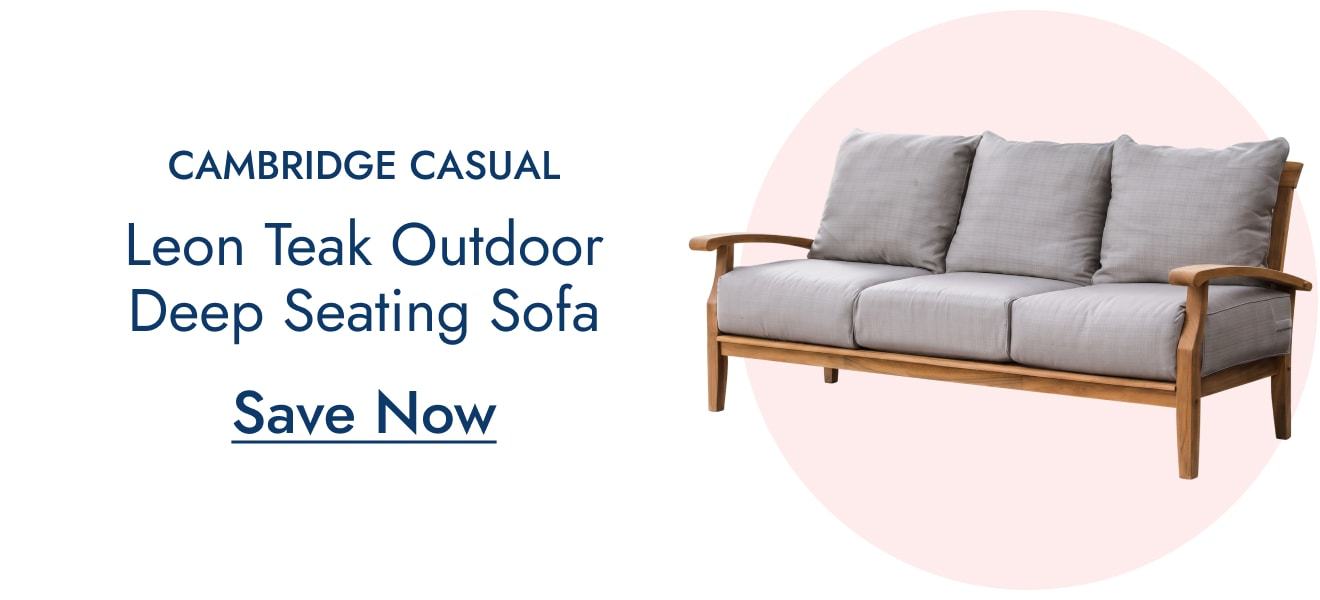 Cambridge Casual Leon Teak Outdoor Sofa