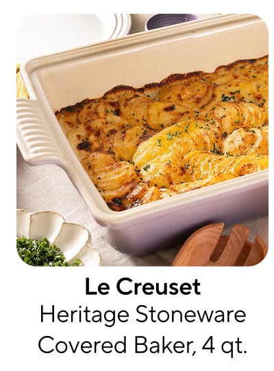 Le Creuset Heritage Stoneware Covered Baker, 4 qt.